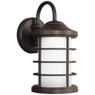 Sauganash Outdoor Wall Sconce with Etched Seeded Glass by Sea Gull Lighting at Lumens.com